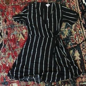 Black striped dress